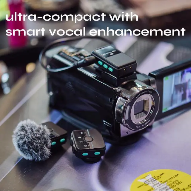 Alt view image 2 of 7 - Creatormic Voice-enhancing Mini Wireless Lavalier Microphones for Iphone, Android, Camera - Limiter, Voice Eq, Noise Cancel, Magnetic Mount 2 Pack Lapel Mics for Youtube, Vlogging, Streaming, Tiktok