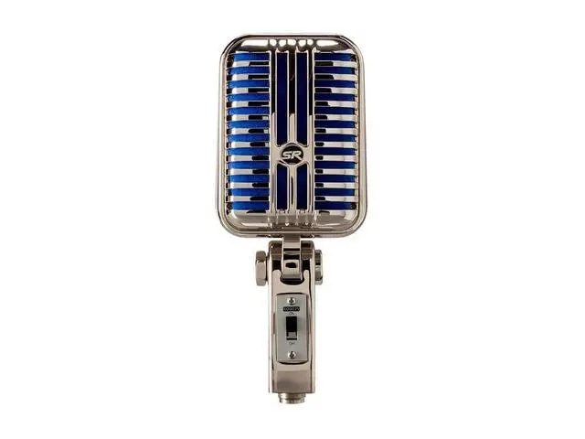 Alt view image 2 of 6 - Memphis Blue Classic Dynamic Microphone - Unidirectional, Retro-Style with Pop-Free On/Off Switch and Protective Case - Stage Right Series