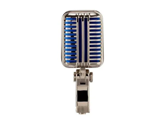 Alt view image 5 of 6 - Memphis Blue Classic Dynamic Microphone - Unidirectional, Retro-Style with Pop-Free On/Off Switch and Protective Case - Stage Right Series