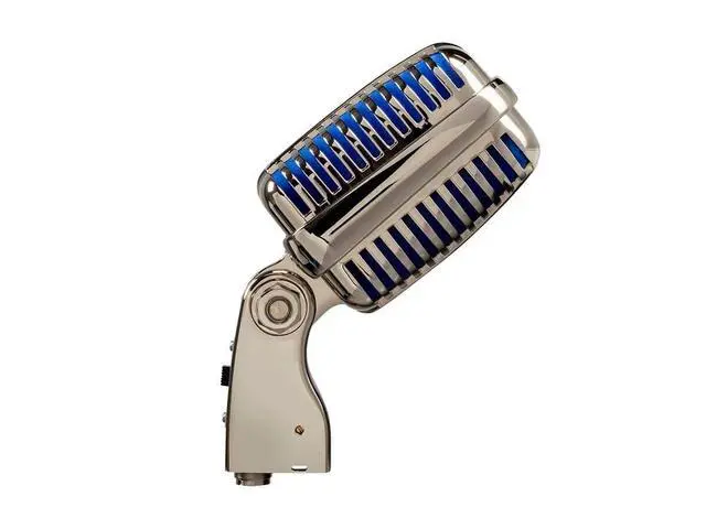 Alt view image 4 of 6 - Memphis Blue Classic Dynamic Microphone - Unidirectional, Retro-Style with Pop-Free On/Off Switch and Protective Case - Stage Right Series