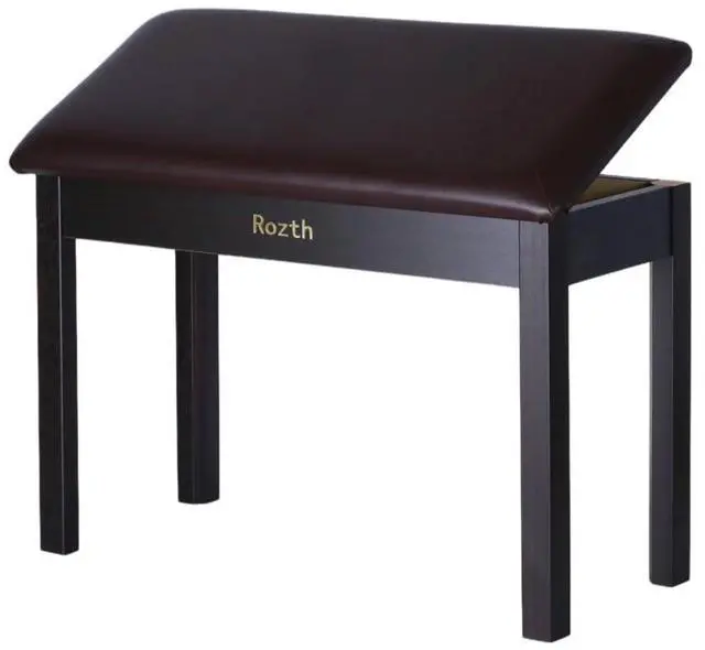 Main image of S100 Solid Wood Duet Piano Bench with Storage, Piano Stool with Padded Cushion, Keyboard Bench with Bookcase, Piano Chair and Piano Seat. High-Density Sponges. (Brown)