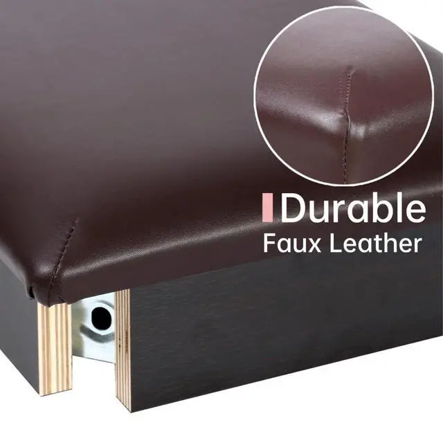 Alt view image 5 of 7 - S100 Solid Wood Duet Piano Bench with Storage, Piano Stool with Padded Cushion, Keyboard Bench with Bookcase, Piano Chair and Piano Seat. High-Density Sponges. (Brown)