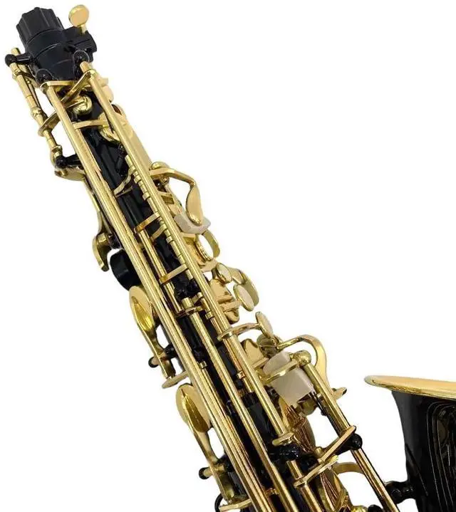 Alt view image 5 of 6 - Student Eb Alto Saxophone E Flat for Beginners Sax Full Kit with Pads Cushions,Hard Carrying Case,Neck Strap,Reeds,Cleaning Cloth & Rod,Mouthpiece,Gloves