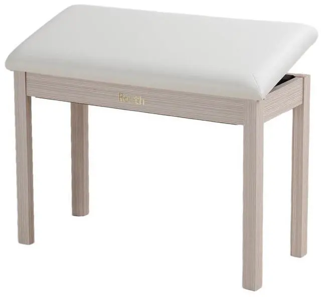 Main image of S100 Solid Wood Duet Piano Bench with Storage, Piano Stool with Padded Cushion, Keyboard Bench with Bookcase, Piano Chair and Piano Seat. High-Density Sponges. (Beige)