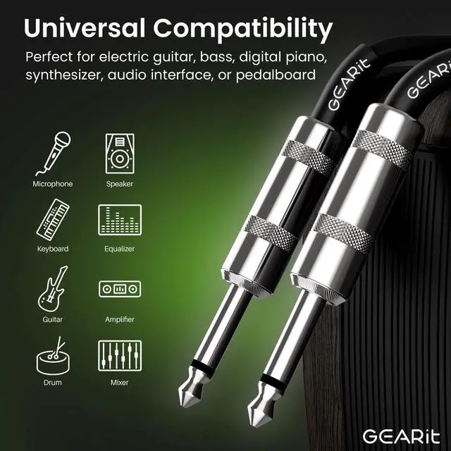 Alt view image 3 of 7 - Professional Speaker Cable (50ft) 12AWG Pure Copper 1/4 inch to 1/4 inch TS Straight Male to Male for Amplifier, Speaker Cabinet, PA and DJ Audio
