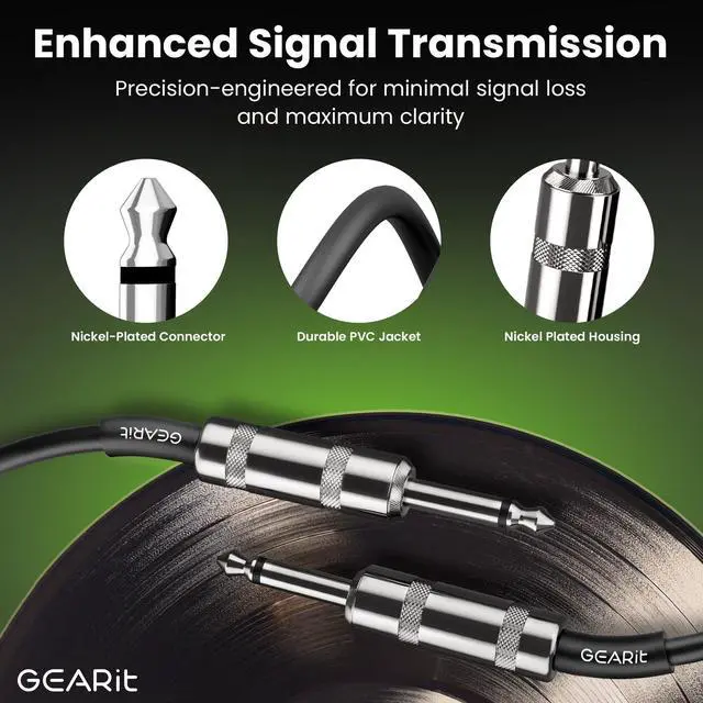 Alt view image 6 of 7 - Professional Speaker Cable (50ft) 12AWG Pure Copper 1/4 inch to 1/4 inch TS Straight Male to Male for Amplifier, Speaker Cabinet, PA and DJ Audio