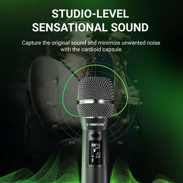 Alt view image 3 of 3 - UHF Handheld Transmitter for True Diversity Systems PWH-12 | Metal Cordless Microphone, Selectable Frequencies, PTU-1U/PTU-2U Compatible