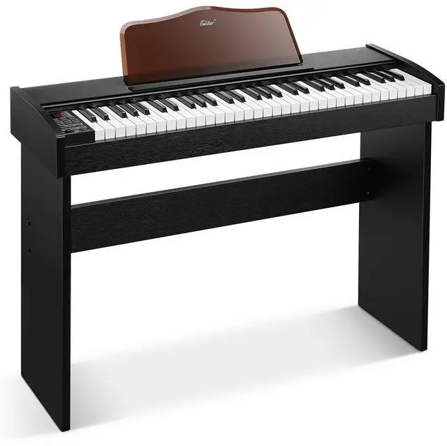 Main image of 61 Key Keyboard Piano for Beginners, Electric Piano, Classic Wooden Digital Keyboard with Sustain Pedal & Music Stand, Birthday Gifts for Girls Daughter, Supports MP3/USB/Audio/Mic/Headphones