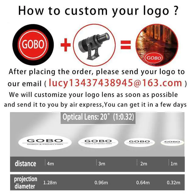 Alt view image 3 of 7 - 60W Custom GOBO P Led Logo Lights Image for Store Business Outdoor and Indoor I Waterproof with Remote Control (60, Watts)