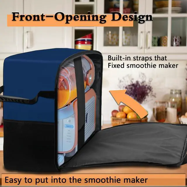 Alt view image 4 of 7 - Carrying Bag for Ninja SLUSHi Max XXL Smart Frozen Drink Maker FS605 | Heavy Duty 420D Oxford Fabric Portable Outdoor Frozen Drink Maker Travel Bag Case Front-Opening Design Frozen Drink Maker Bag