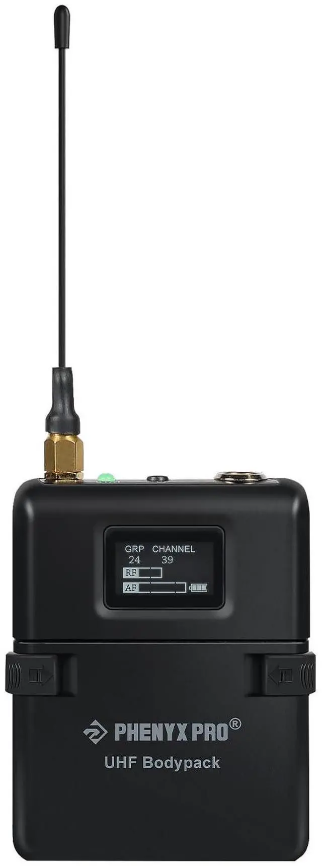 Main image of Wireless Bodypack Transmitter, UHF Bodypack Microphone for PTU-1U/PTU-2U True Diversity Wireless Microphone Systems, w/Tunable Channels, Mute Function (PWB-12)
