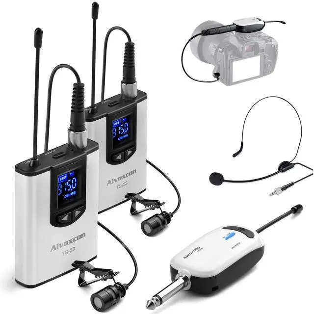 Main image of TG220S Dual Wireless Lapel Mic for iPhone, DSLR Camera, PA Speaker, YouTube, Podcast, Video Recording, Conference, Vlogging, Church, Interview, Teaching