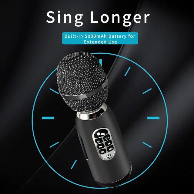 Alt view image 4 of 7 - YF73 20W Karaoke Mic, Dual MIC, BT5.0, TF, Home/Part