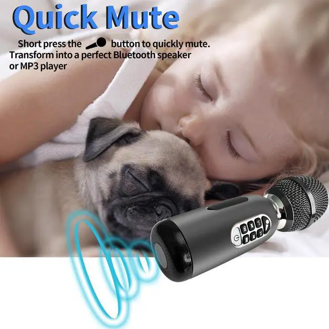 Alt view image 7 of 7 - YF73 20W Karaoke Mic, Dual MIC, BT5.0, TF, Home/Part