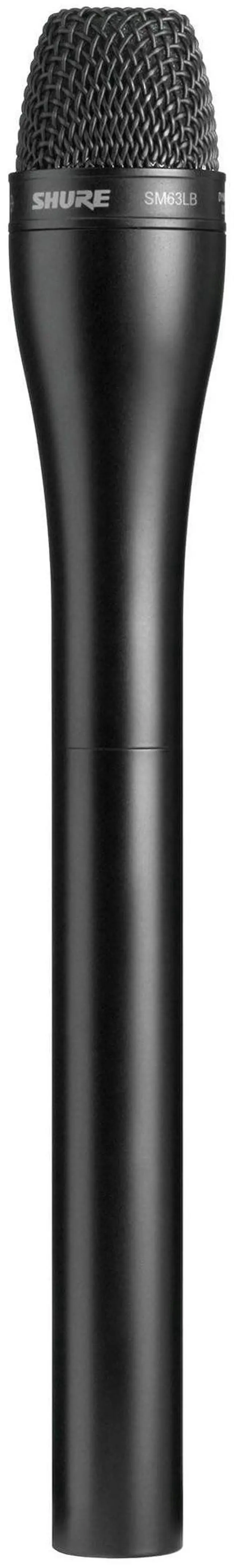 Main image of SM63LB Omnidirectional Dynamic Vocal Microphone with 23cm Handle for Handheld Applications On-Stage and in Broadcast, Recording, and TV Studios, 3-pin XLR Connector - Black (SM63LB)