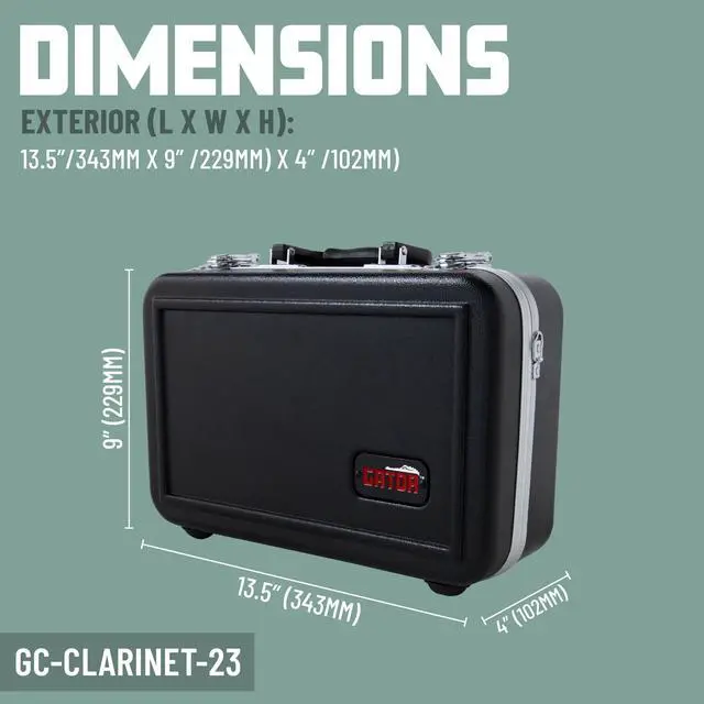 Alt view image 6 of 7 - Cases Andante Series Molded ABS Hardshell Case for Bb Clarinet, (GC-CLARINET-23)