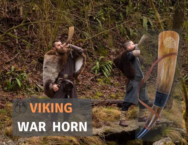 Alt view image 5 of 7 - Viking War Blowing Horn| 18Inch Genuine Ox Battle Trumpet with Leather Strap-Hand Engraved| Easy and Clear Sound| Viking chirstmas Gift for Men & Women