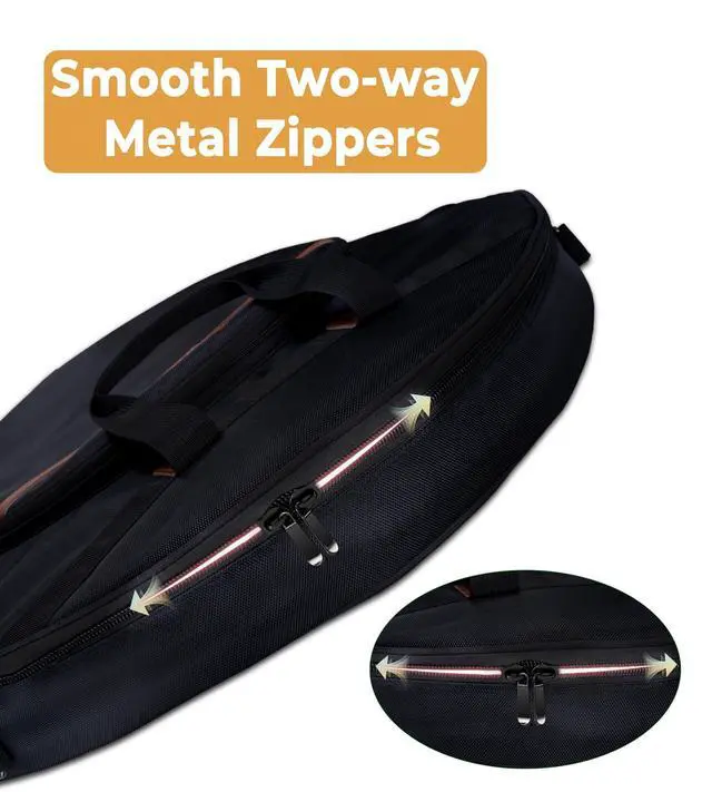 Alt view image 5 of 7 - 22" Cymbal Bag with Dividers, 10-Pack Cymbal Case 10mm Padded Cymbal Gig Bag Dust-proof and Waterproof Storage with Carry Handle, Shoulder and Backpack Straps for Drum Cymbals and Accessories