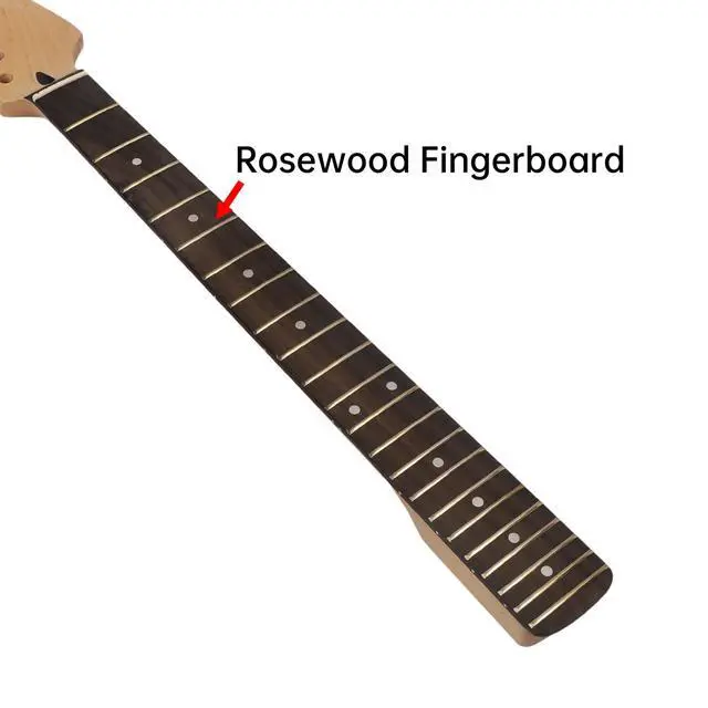 Alt view image 3 of 7 - Strat Guitar Neck 22 Fret, 25.5" Canadian Maple Electric Guitar Neck with Rosewood Fingerboard for ST Style Guitar Parts Replacement (For Right Hand)
