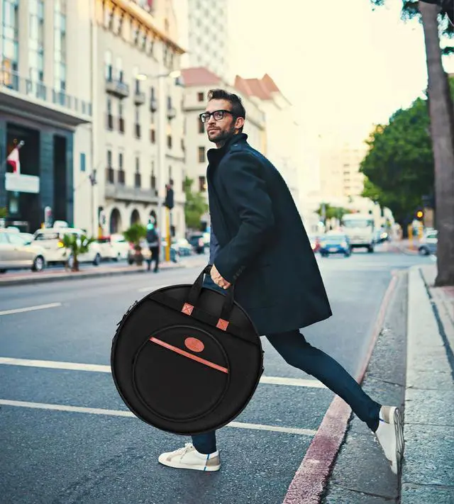 Alt view image 7 of 7 - 22" Cymbal Bag with Dividers, 10-Pack Cymbal Case 10mm Padded Cymbal Gig Bag Dust-proof and Waterproof Storage with Carry Handle, Shoulder and Backpack Straps for Drum Cymbals and Accessories