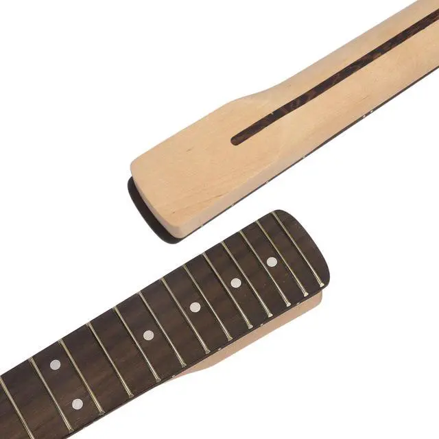 Alt view image 7 of 7 - Strat Guitar Neck 22 Fret, 25.5" Canadian Maple Electric Guitar Neck with Rosewood Fingerboard for ST Style Guitar Parts Replacement (For Right Hand)
