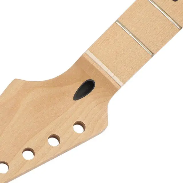 Alt view image 5 of 7 - Strat Guitar Neck 22 Fret, 25.5" Canadian Maple Electric Guitar Neck for ST Style Guitar Parts Replacement (For Right Hand)