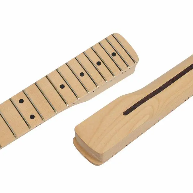 Alt view image 7 of 7 - Strat Guitar Neck 22 Fret, 25.5" Canadian Maple Electric Guitar Neck for ST Style Guitar Parts Replacement (For Right Hand)