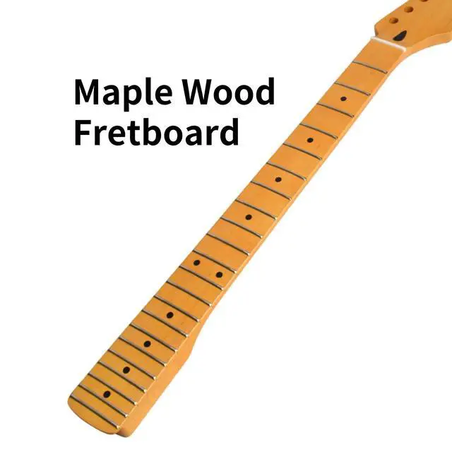 Alt view image 3 of 7 - Strat Guitar Neck 22 Fret, 25.5" Canadian Maple Electric Guitar Neck for ST Style Guitar Parts Replacement