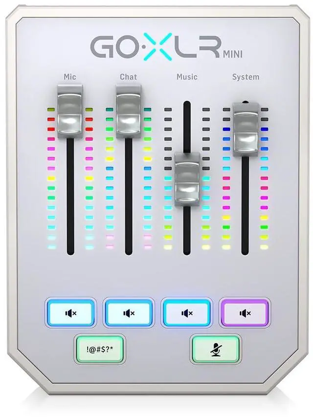 Main image of GoXLR MINI-WH Online Broadcast Mixer with USB/Audio Interface and Midas Preamp