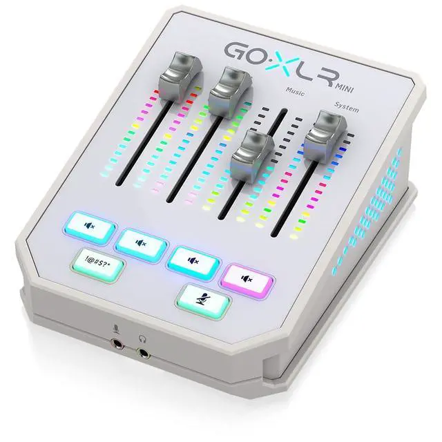 Alt view image 4 of 6 - GoXLR MINI-WH Online Broadcast Mixer with USB/Audio Interface and Midas Preamp