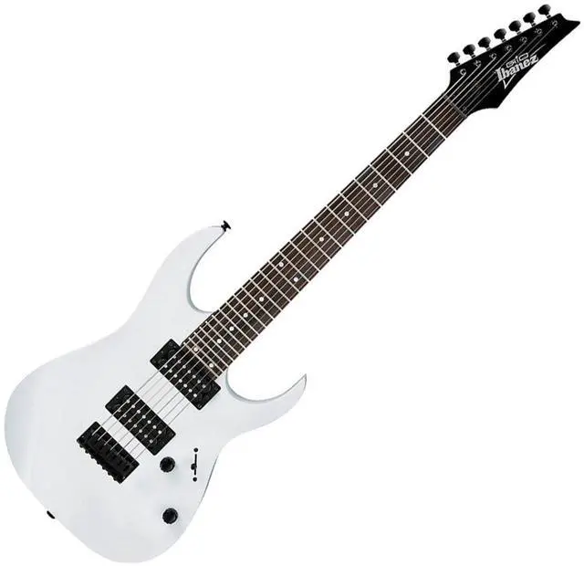Main image of GRG 7-String Solid-Body Electric Guitar, Right, White, Full