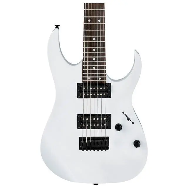 Alt view image 2 of 4 - GRG 7-String Solid-Body Electric Guitar, Right, White, Full