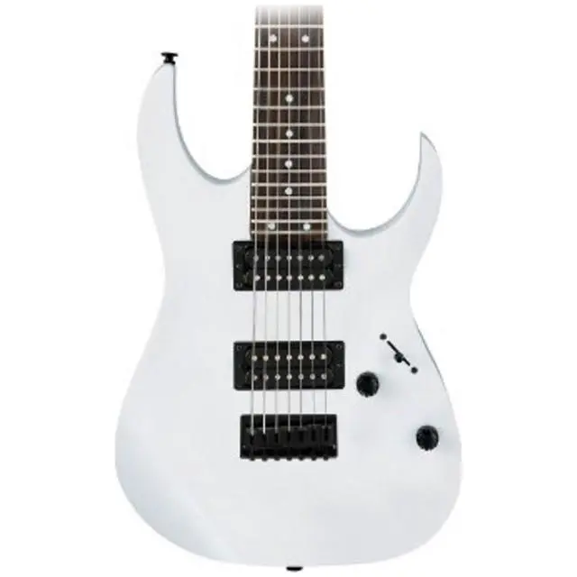 Alt view image 3 of 4 - GRG 7-String Solid-Body Electric Guitar, Right, White, Full