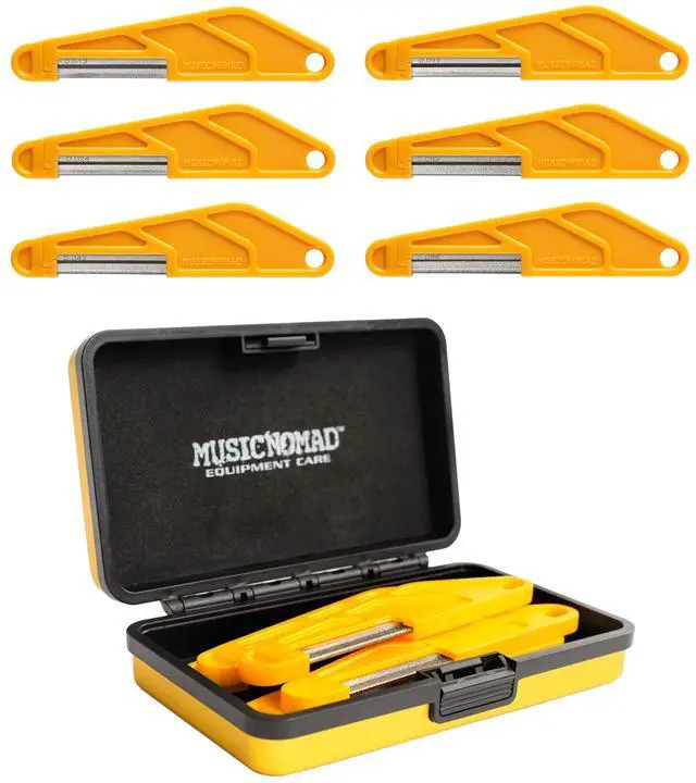 Main image of 6 pc. Acoustic Guitar Diamond Coated Nut File Set - Light/Medium Strings (MN670)