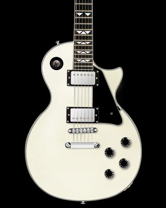 Alt view image 6 of 6 - WestCreek Underdog Solid Body Electric Guitar, Mahogany Body, Maple Neck, Rosewood Fretboard, Rounded End Frets, Bone Nut, 22 Frets (White)