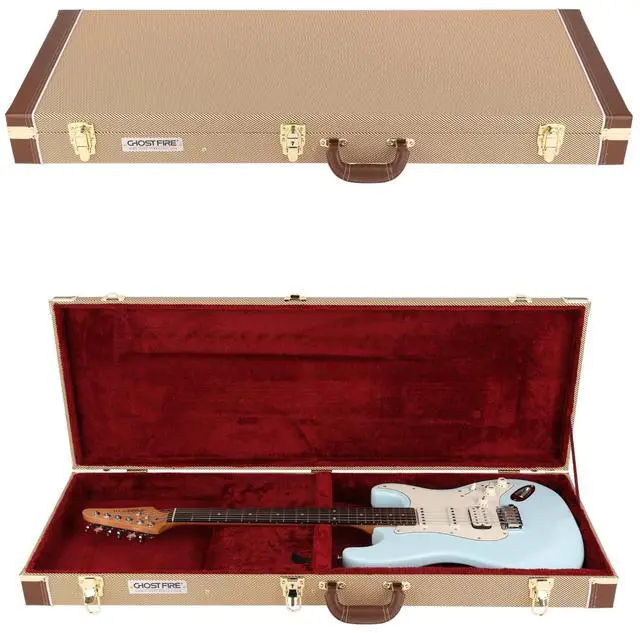 Main image of Electric Guitar Standard 39-Inch Hard Case for ST/TL/JAG, V-EG2 | Portable Hard-Shell Case With Lock, Super Thick Case Fit for Guitar, Soft Velvet Lining Suitable Inner Design