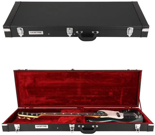 Main image of Electric Bass Super Thick Hard Case for Bass, V-EB Black | Portable Hard-Shell Case With Lock, Super Thick Case Fit for Bass, Soft Velvet Lining Suitable Inner Design