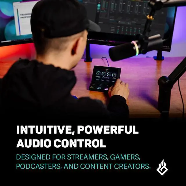 Alt view image 3 of 7 - Mix Create (Dark) - USB-C Audio Mixer for PC & Mac, 5" Display | Essential Streaming Accessories for Content Creators. Submix, Routing. Gaming, Podcast, Twitch & YouTube