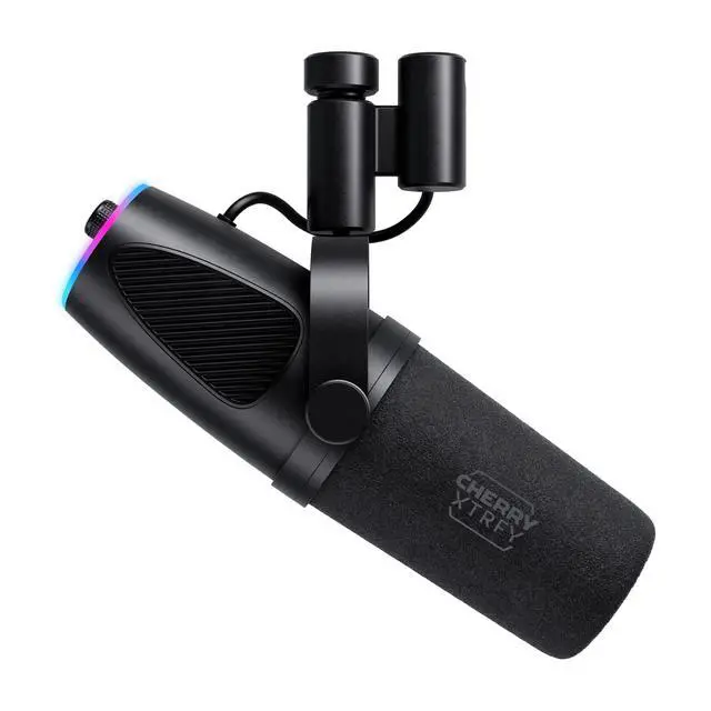 Alt view image 2 of 7 - Cherry NGALE X, Professional USB & XLR Microphone for Recordings & Streaming, XLR and USB Plug & Play, Cardioid, Low-Cut Switch for Gaming, Black