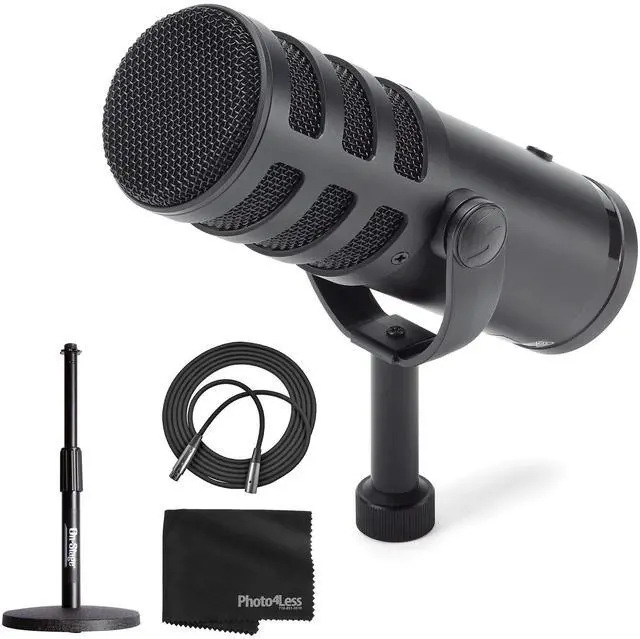Main image of Q9U XLR/USB Dynamic Broadcast Microphone + Desk Microphone Stand + Mic Cable + Cleaning Cloth