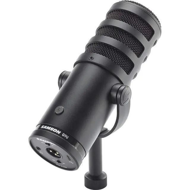 Alt view image 2 of 7 - Q9U XLR/USB Dynamic Broadcast Microphone + Desk Microphone Stand + Mic Cable + Cleaning Cloth