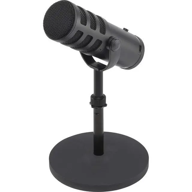 Alt view image 4 of 7 - Q9U XLR/USB Dynamic Broadcast Microphone + Desk Microphone Stand + Mic Cable + Cleaning Cloth