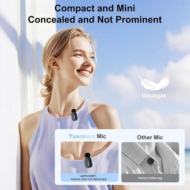 Alt view image 3 of 7 - Mini Wireless Microphone for iPhone Android Tablets | with Noise Reduction, 30h Charging Case, 3 Voice Changer, Plug & Play Mini Mic for iPhone Vlogging, Video Recording, Podcast