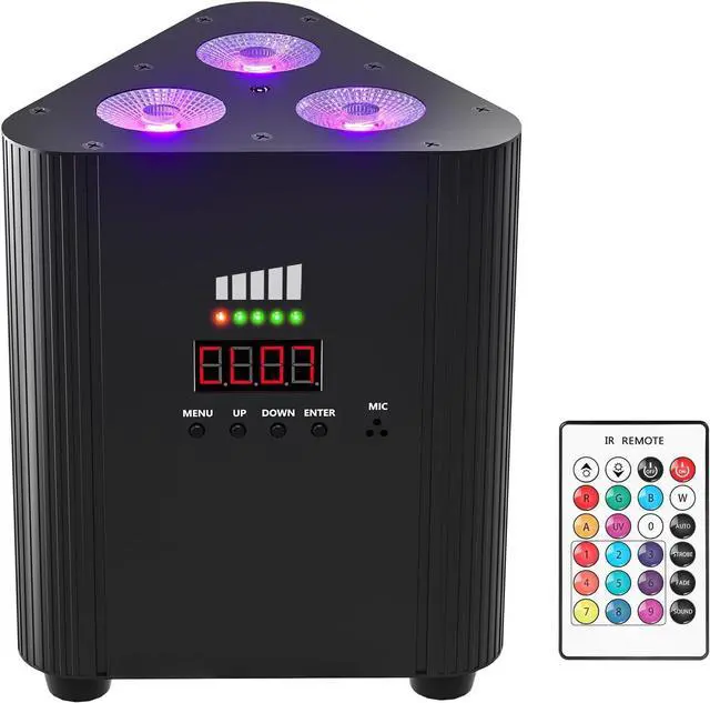 Main image of 3X6W Battery Powered Stage Lights, RGBW 4 in 1 Rechargeable LED Par Lights Uplighting, Remote DMX Sound Activated Cordless Uplights for Events, Party, Wedding, Concert, Dance, Church 1Pack