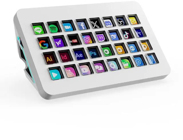 Main image of /VSDinside Stream Dock XL Advanced Studio Controller, 32 Macro Keys, Trigger Actions in Apps and Software Like OBS, Twitch, YouTube and More, Works with Mac and PC, Stream Controller XL White