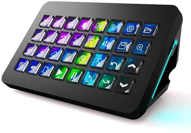 Main image of /VSDinside XL Streaming Deck & Macro Keypad 32 Customizable Keys with Scroll Wheels + RGB Light, Programmable Shortcut Keyboard for Gamers Creators Work on OBS Twitch Zoom Teams PS Excel