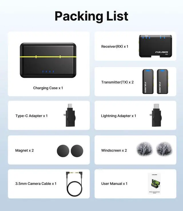 Alt view image 6 of 7 - Wireless Lavalier Microphone System, Lavalier Lapel Mic with 54H Battery Life Charging Case for DSLR Cameras/iPhone/Android/Live Streaming