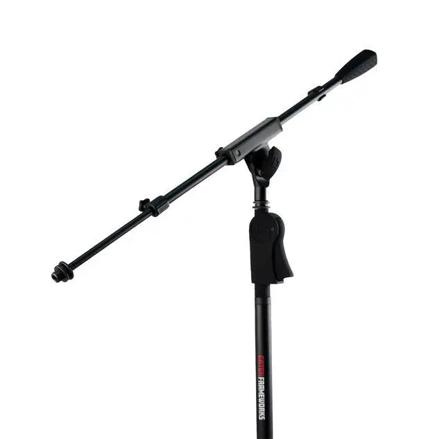 Alt view image 7 of 7 - Frameworks Deluxe Tripod Microphone Stand with Clutch Height Adjustment and Telescopic Boom Arm, (GFW-MIC-2120)