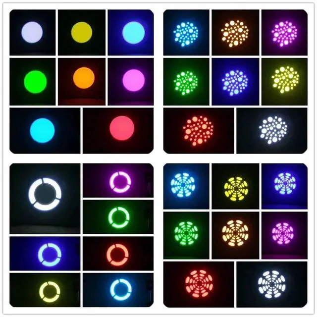 Alt view image 6 of 7 - 60W DJ Lights Moving Head Lights DMX512 Stage Lights | 8 Gobos & 8 Colors, 11 CH, 540° Pan & 270° Tilt, Sound Activated, Compact DJ Lighting for Weddings, Parties, and Stage Events
