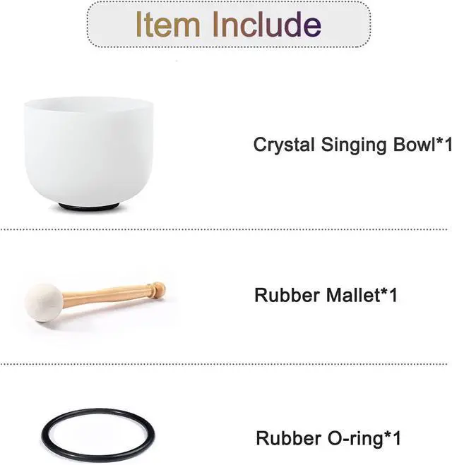 Alt view image 6 of 7 - 432HZ 12 Inch C Note Root Chakra Frosted Quartz Crystal Singing Bowl